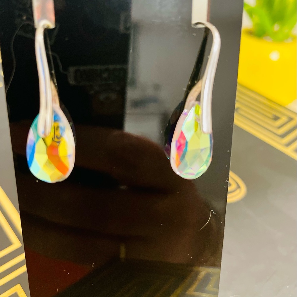 Pretty rainbow 🌈 Zircon stone crystal earrings
